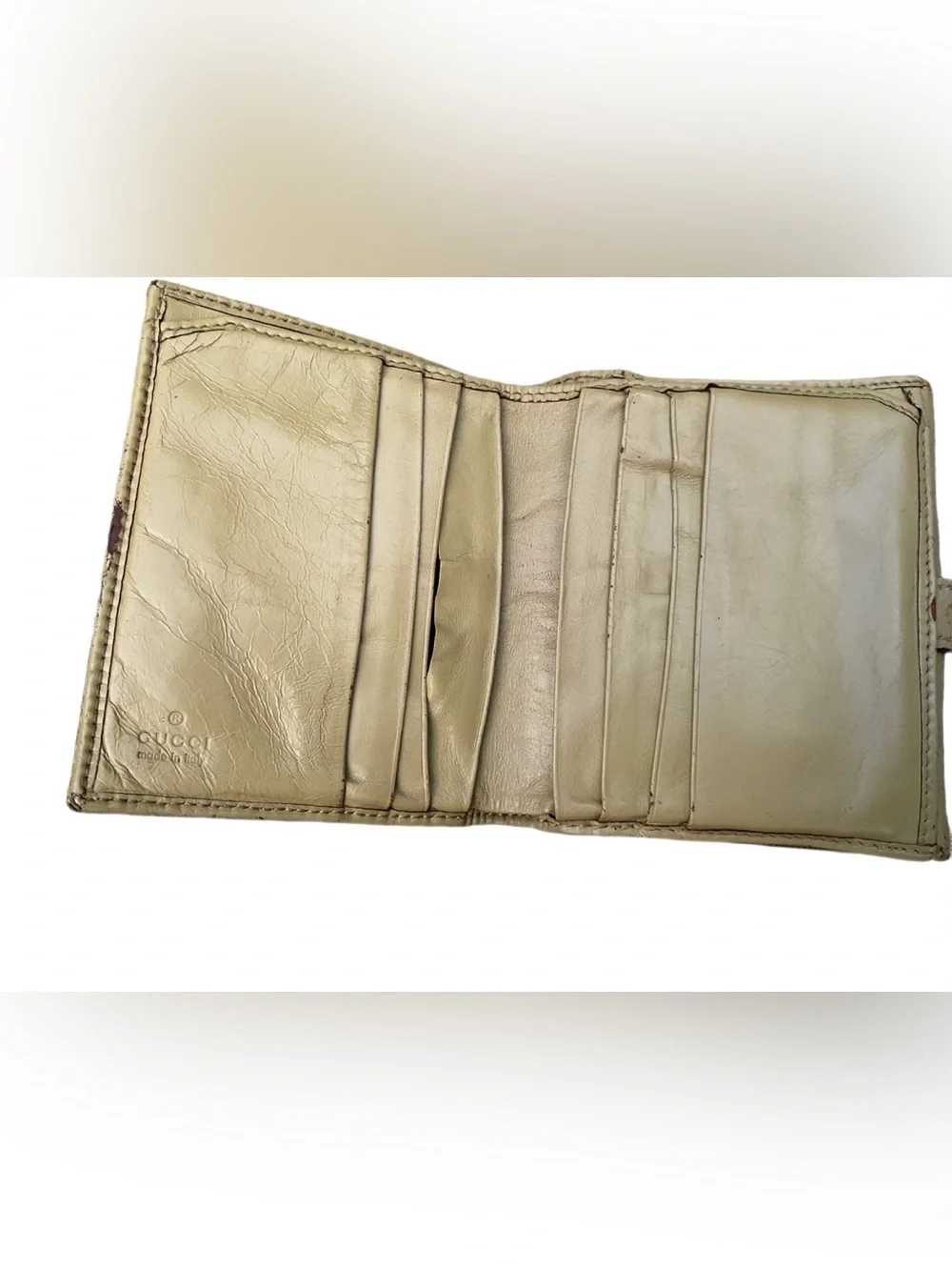 Vintage Gucci Jackie Monogram Canvas Wallet Trifold Project Piece - Picture 6 of 8
